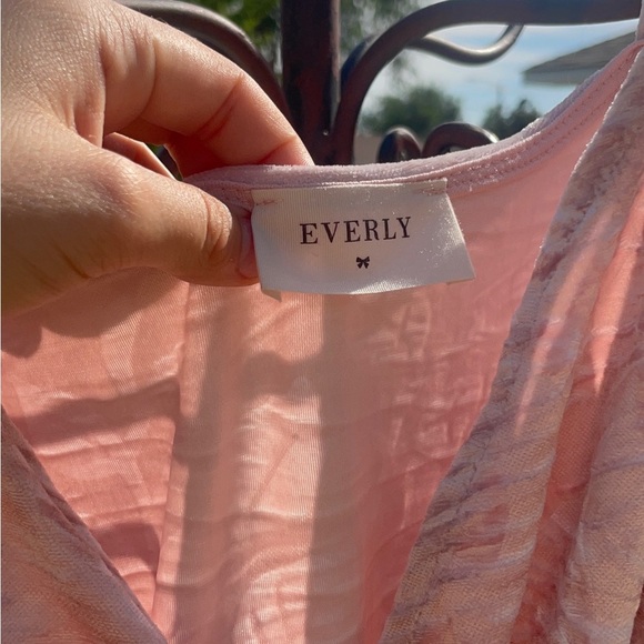 Everly Light Pink Asymmetrical Wrap Dress - Picture 2 of 12